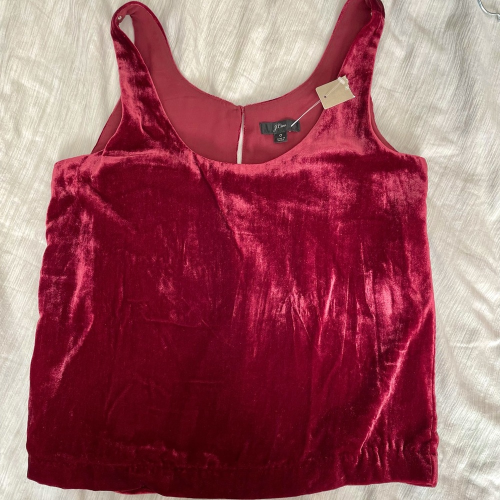 Jcrew velvet tank top